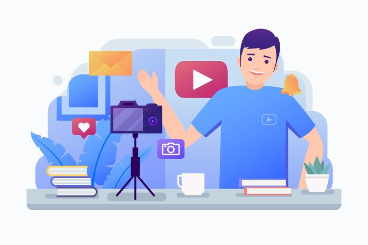 video marketing platformy ilustracja
