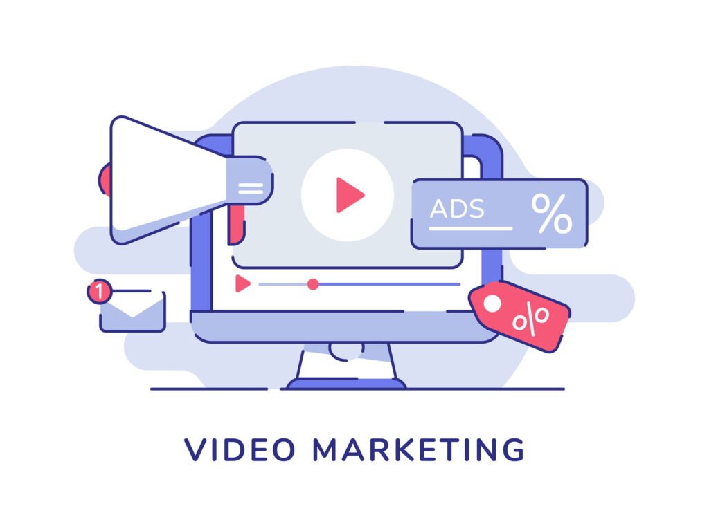 kampania video marketing ilustracja
